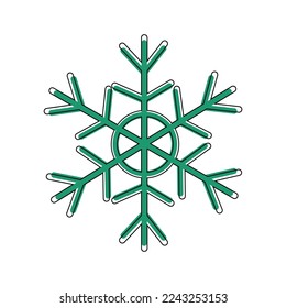 Vector illustration of Christmas snowflake.