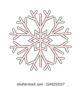 Vector illustration of Christmas snowflake.