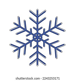 Vector illustration of Christmas snowflake.