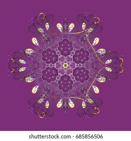 Vector illustration. Christmas snowflake.