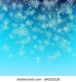 Vector Illustration of Christmas Snowflake Background for Design, Website, Background, Banner. Winter December Snow Element Template. Shine texture