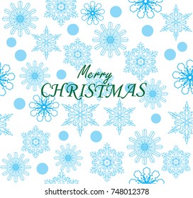 vector illustration of Christmas snowflake background