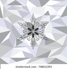 vector illustration of Christmas snowflake background