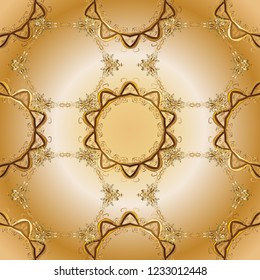 Vector illustration. Christmas snowflake of decoration on snow. Christmas festive background.