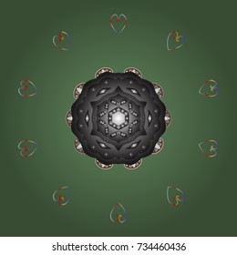 Vector illustration. Christmas snowflake of decoration on snow. Christmas festive background.