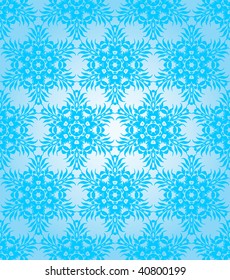 Vector illustration of Christmas snowflake ornament pattern.