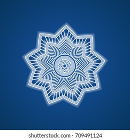 Vector illustration with Christmas snowflakes.
