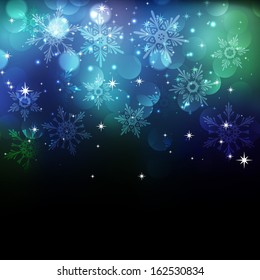 Vector illustration Christmas snowflakes background.