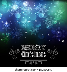 Vector illustration Christmas snowflakes background.