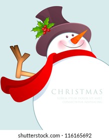 Vector illustration of Christmas Snowman
