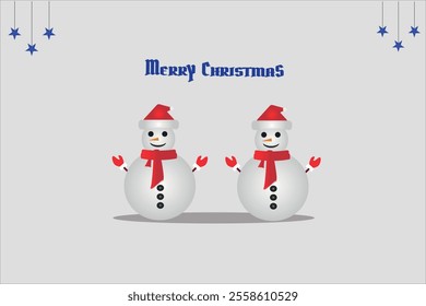 Vector illustration for Christmas with snowmen