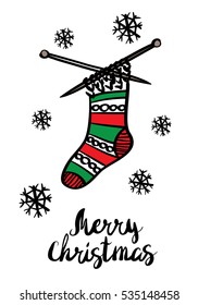Vector illustration of a Christmas sock