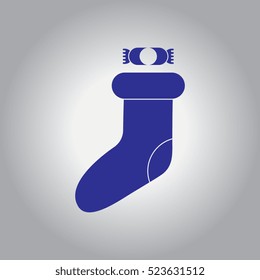 Vector illustration Christmas socks with candy