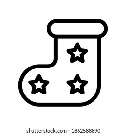 Icono de vectores de calcetines de navidad
