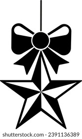 Vektorgrafik eines Weihnachtssterns auf transparentem Hintergrund