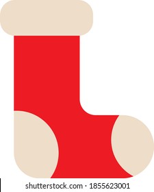 Vektorgrafik von Weihnachtsbesatz. flaches Bild von rotem Weihnachtsbesatz.
