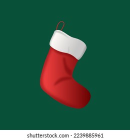 Vector illustration of Christmas stocking Santa for your christmas decoration