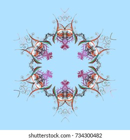 Vector illustration. Christmas Stylized neutral, gray and brown Snowflakes on a neutral, gray and brown colors.