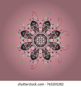 Vector illustration. Christmas Stylized neutral, gray and white Snowflakes on a neutral, gray and white colors.