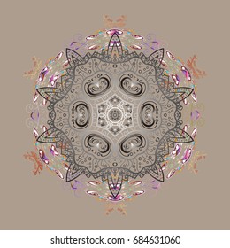 Vector illustration. Christmas Stylized Snowflakes on a colorful background.