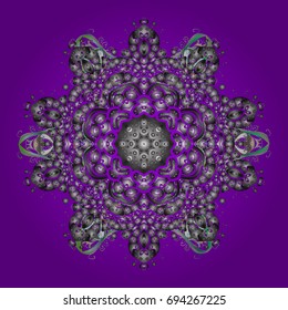 Vector illustration. Christmas Stylized Snowflakes on a colorful background.