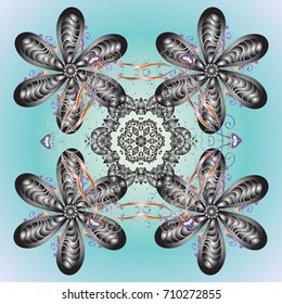 Vector illustration. Christmas Stylized Snowflakes on a Background.