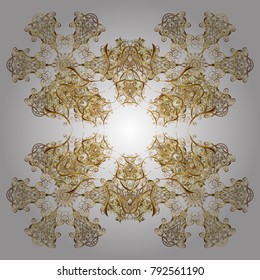 Vector illustration. Christmas Stylized white Snowflakes on a white colors.