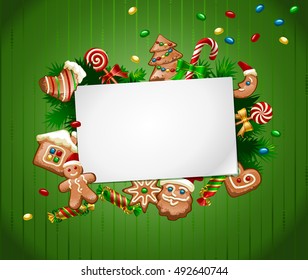Vector illustration Christmas sweet background