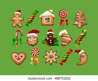 Vector illustration of Christmas sweets.