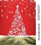 vector illustration with christmas tree