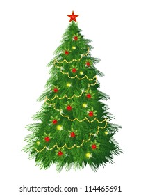 Vector illustration of Christmas tree