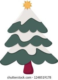 Vector illustration of Christmas tree