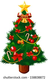 Ilustración vectorial de un árbol de Navidad