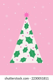 Ilustración vectorial de un árbol de Navidad.