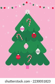 Vector illustration of a Christmas tree.