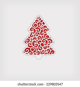 vector illustration of Christmas tree