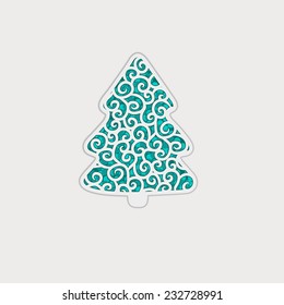 vector illustration of Christmas tree
