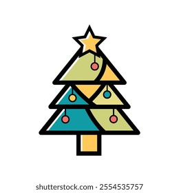 Vector illustration of a christmas tree