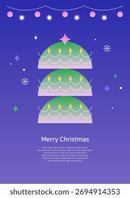 Vector illustration of a Christmas tree.