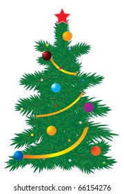 Vector illustration of a Christmas tree