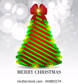 Vector illustration of Christmas Tree Background.