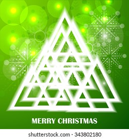 Vector illustration of Christmas Tree Background.