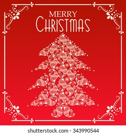 Vector illustration of Christmas Tree Background.