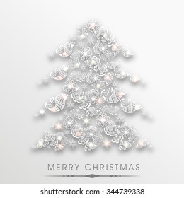 Vector illustration of Christmas Tree Background.