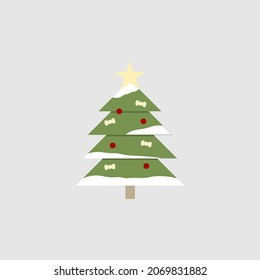 Vector illustration of Christmas tree. Can be used as promotion, business, flyer, etc.