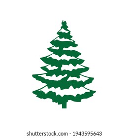 Vector illustration of a Christmas tree concept.