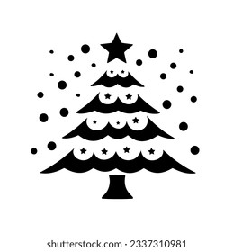 Ilustración vectorial de un concepto de árbol de Navidad.