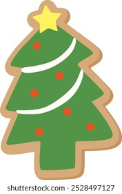 Vector illustration of Christmas tree cookies