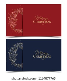 Vector illustration of a Christmas tree decoration made from stars. Happy Christmas background, banners