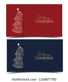Vector illustration of a Christmas tree decoration made from stars. Happy Christmas background, banners